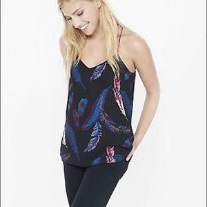 EXPRESS Reversible Barcelona Cami Feather Print